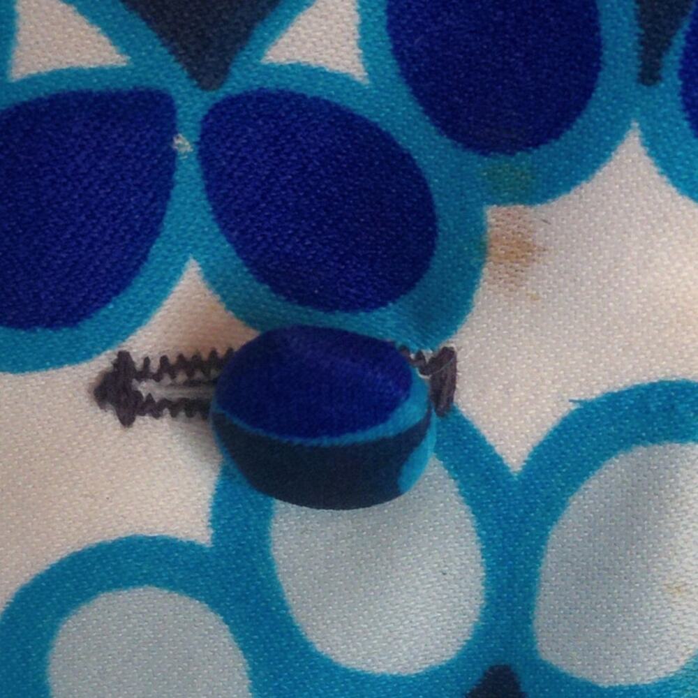 Vtg 70s Lanvin Paris Psychedelic Op Art Mod Graphic Dagger Collar Blouse 18 READ - Picture 4 of 11